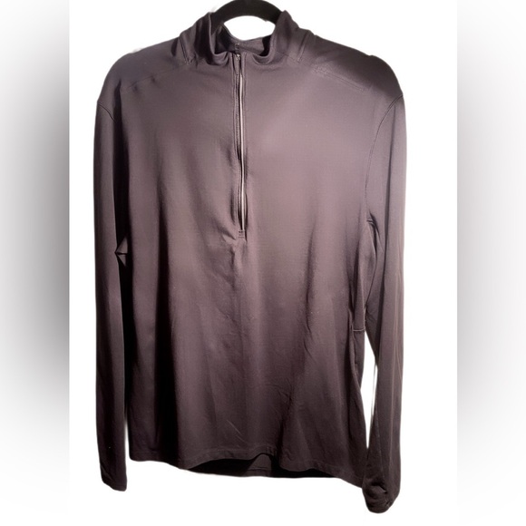 Lululemon Surge Warm 1/2 Zip Black Run Stretch Athletic Yoga Long Sleeve Top M - Picture 2 of 4